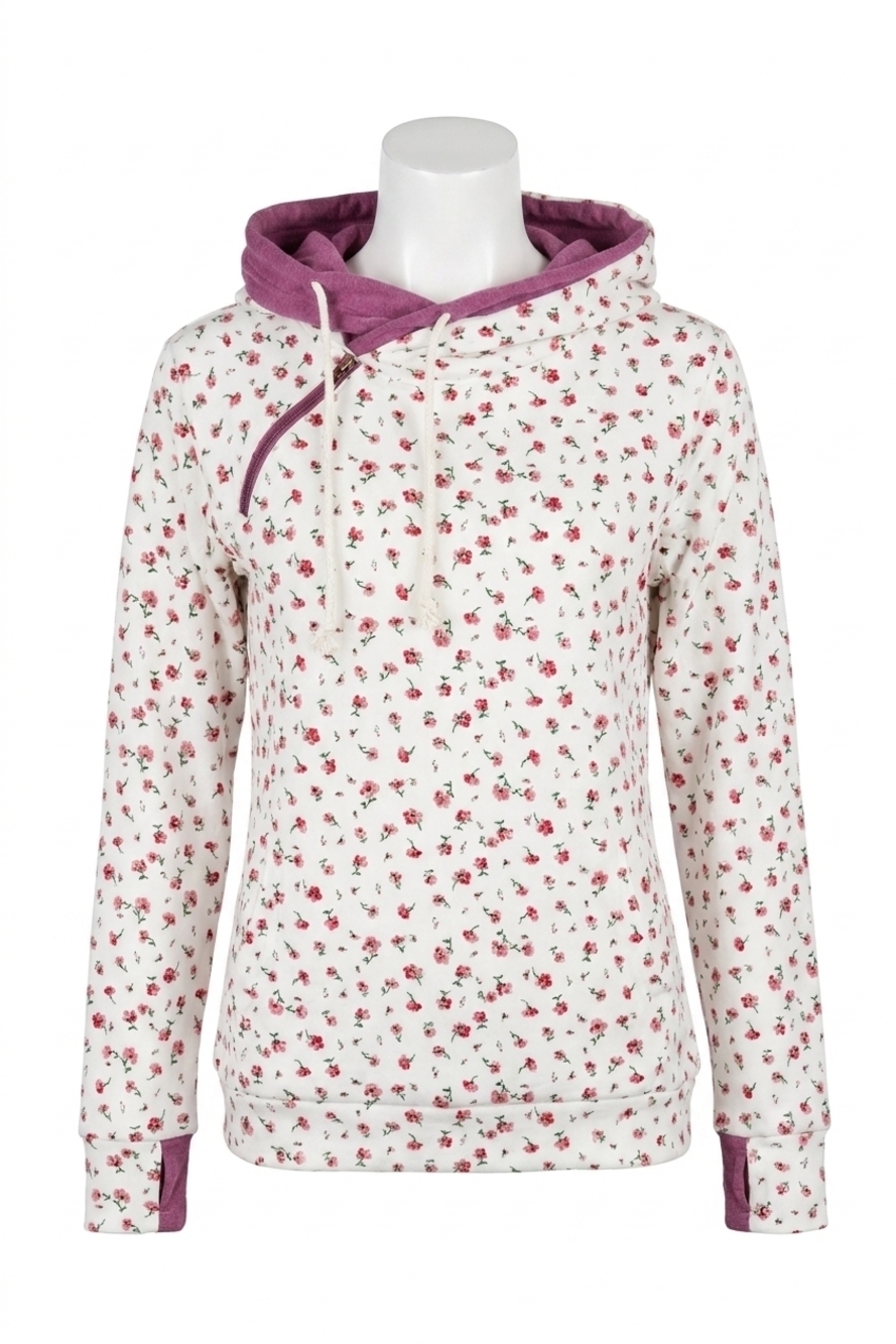 NEW AMPERSAND AVE doublehood sweatshirt in in the garden